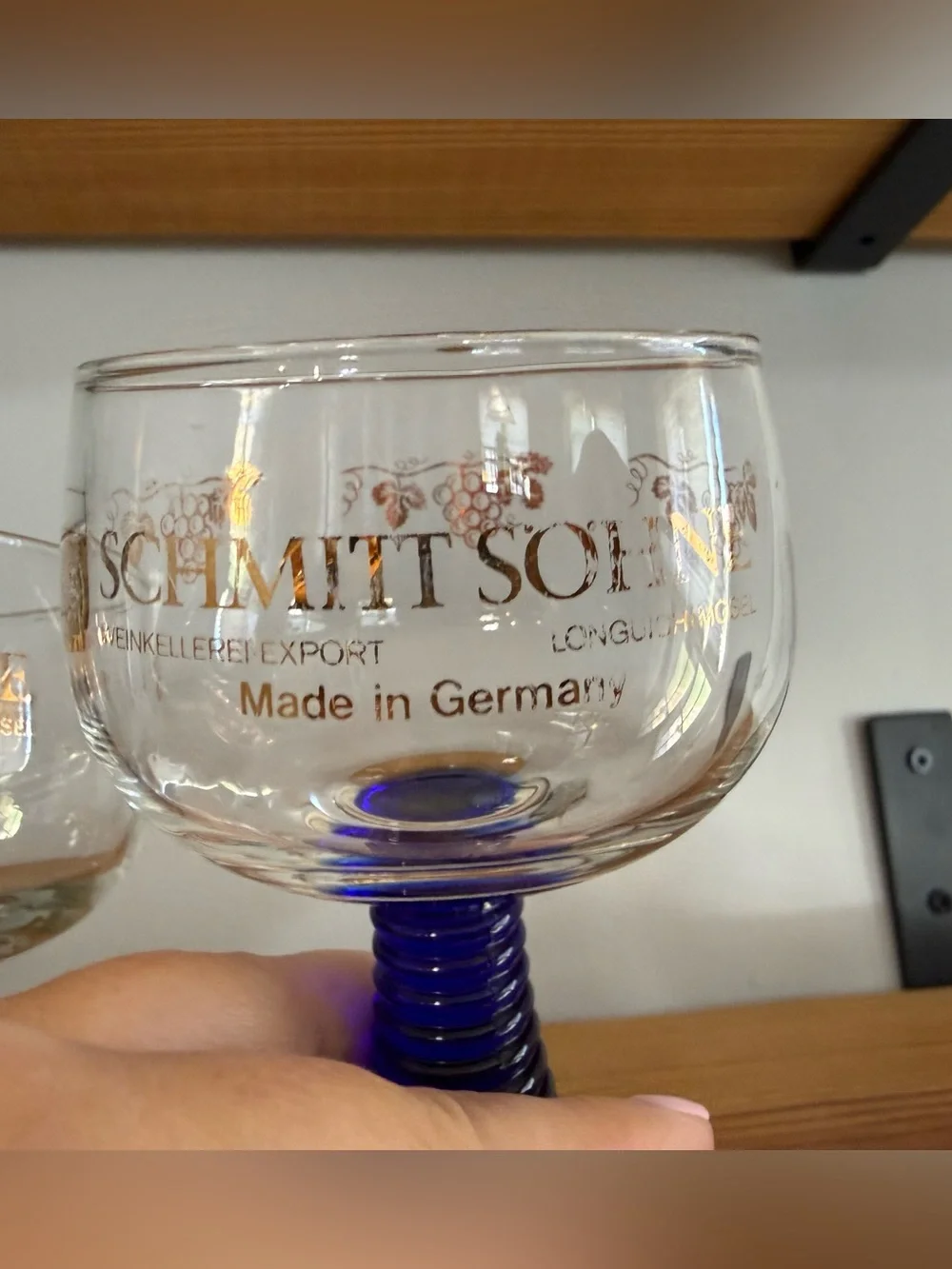 Cobalt Blue Stemmed Goblet - Set of 2